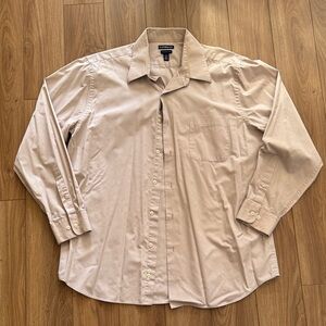 Croft & Barrow Men's Beige Button-Down Shirt